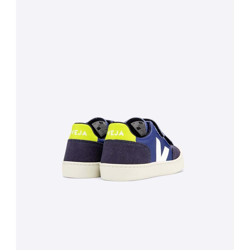 Veja V-12 CHROMEFREE Sneakers Kinderen Donkerblauw | NL 882GSO